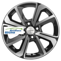 6*15 4*100 ET37 60,1 Khomen Wheels KHW1501 (XRay) Black-FP