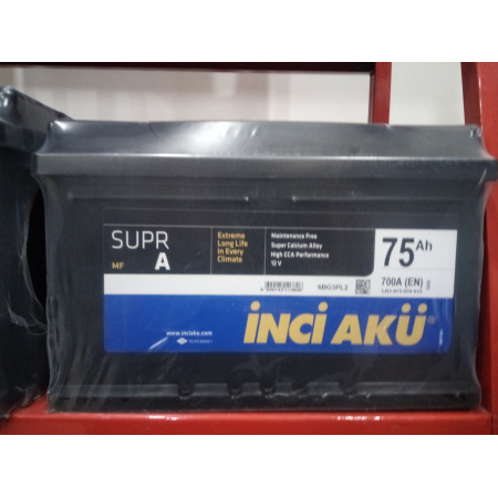 Аккумулятор Inci Aku SuprA 75Ah 700A (о.п) д278ш175в190 - 1