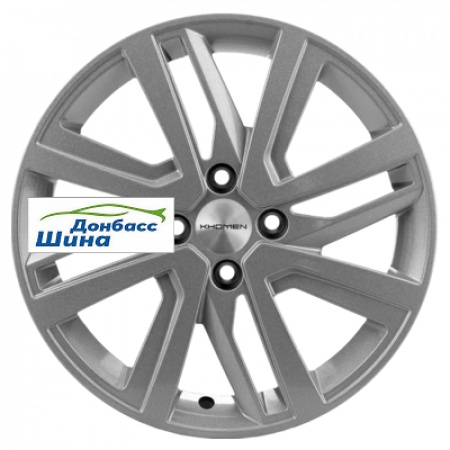 Диск литой 6*16 4*100 ET46 54,1 Khomen Wheels KHW1609 (Rio II/Solaris II) F-Silver в Луганске - 1