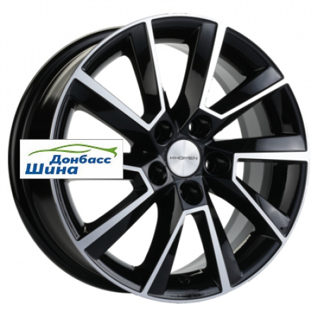 Диск литой 6*15 5*100 ET38 57,1 Khomen Wheels KHW1507 (Rapid/Fabia) Black-FP в Луганске - 1