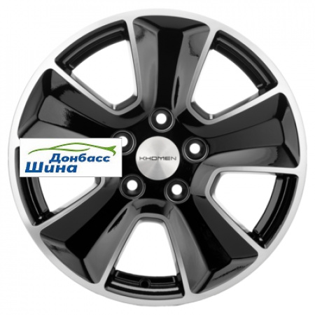 Диск литой 6,5*16 5*114,3 ET50 66,1 Khomen Wheels KHW1601 (Renault/Nissan) Black-FP в Луганске - 1