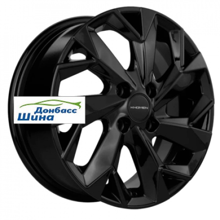 Диск литой 6*15 4*100 ET46 54,1 Khomen Wheels KHW1508 (Rio/Solaris) Black в Луганске - 1
