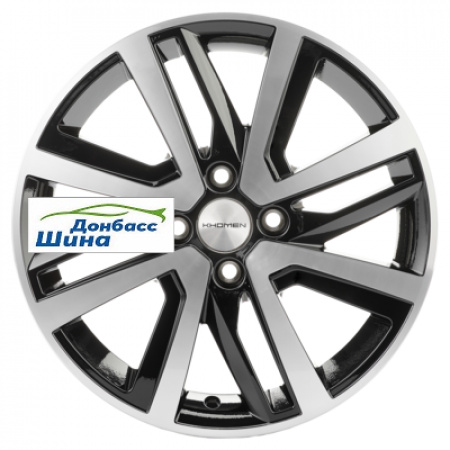 Диск литой 6*16 4*100 ET41 60,1 Khomen Wheels KHW1609 (XRay) Black-FP в Луганске - 1