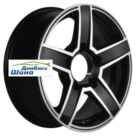 Диск литой 6,5*16 5*139,7 ET40 98,5 Khomen Wheels KHW1614 (Niva 4x4) Black-FP в Луганске - 1