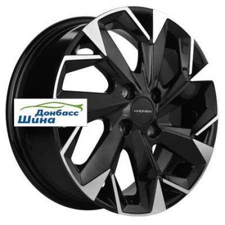 Диск литой 5,5*14 4*100 ET38 67,1 Khomen Wheels KHW1402 (Accent/Getz/i20) Black-FP в Луганске - 1