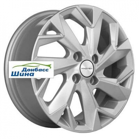Диск литой 5,5*14 4*100 ET43 67,1 Khomen Wheels KHW1402 (Solaris/Logan/Rio) F-Silver в Луганске - 1