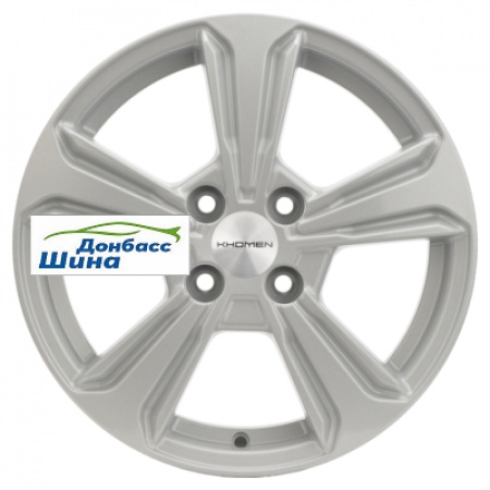 Диск литой 6*15 4*100 ET45 54,1 Khomen Wheels KHW1502 (Solano) F-Silver в Луганске - 1