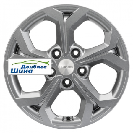Диск литой 6,5*16 5*114,3 ET43 67,1 Khomen Wheels KHW1606 (Huyndai/Kia) Gray в Луганске - 1