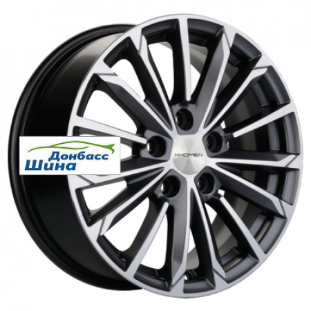 Диск литой 6,5*16 5*114,3 ET50 67,1 Khomen Wheels KHW1611 (Huyndai/Kia) Gray-FP в Луганске - 1