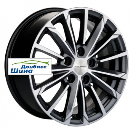 Диск литой 6,5*16 5*112 ET46 57,1 Khomen Wheels KHW1611 (Octavia A7) Gray-FP в Луганске - 1