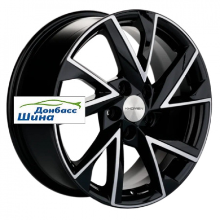 Диск литой 7*17 5*110 ET46 63,3 Khomen Wheels KHW1714 (Changan CS35/CS35 Pro) Black-FP в Луганске - 1