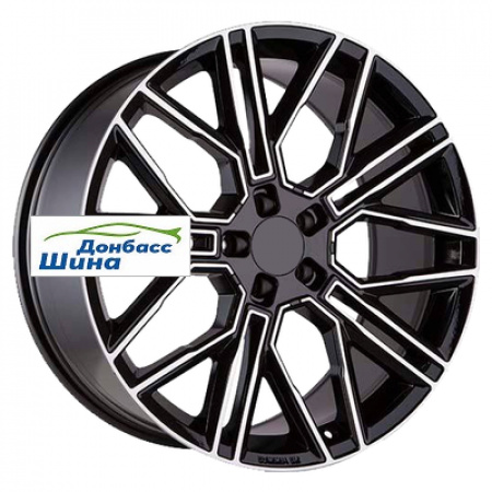 Диск литой 9,5*21 5*112 ET31 66,6 Khomen Wheels KHW2101 (Q7/Touareg) Black-FP в Луганске - 1