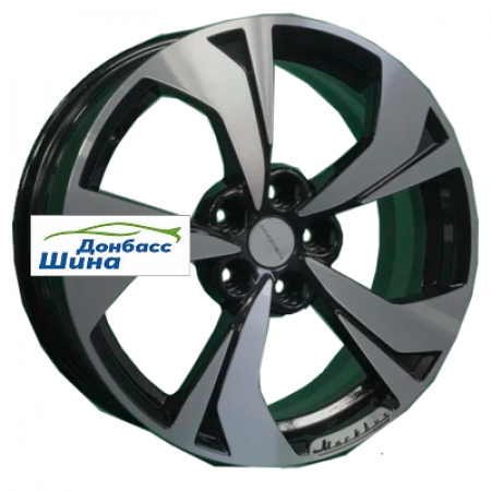 Диск литой 7*17 5*108 ET40 54,1 Khomen Wheels KHW1724 (Jac/Москвич 3) Black-FP в Луганске - 1