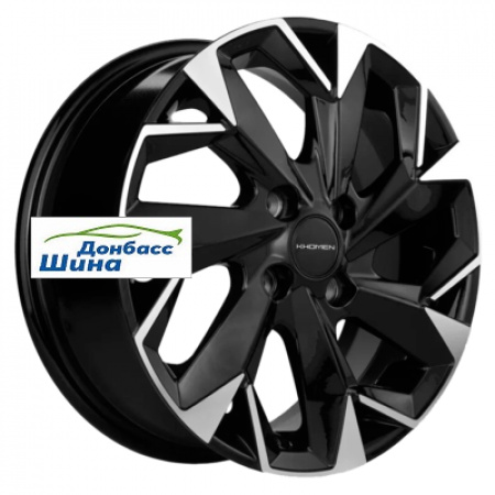 Диск литой 6*15 4*98 ET35 58,6 Khomen Wheels KHW1508 (Lada Granta) Black-FP в Луганске - 1
