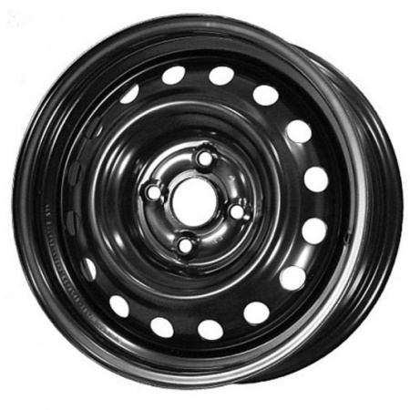 Диск штампованный 6*15 4*100 ET48 54.1 ТЗСК Kia Rio,Hyundai Solaris чёрный в Луганске - 1