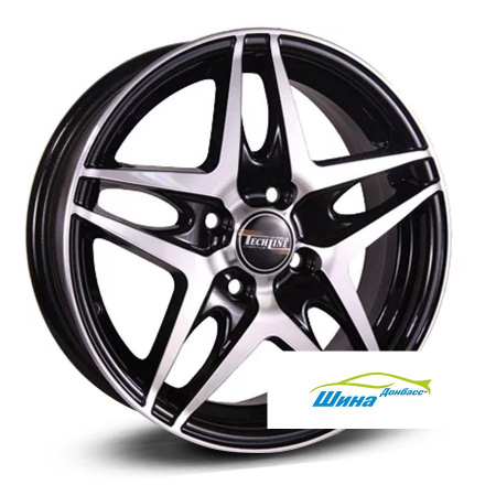 Диск литой 5,5*14 4*100 ET43 60,1 Tech Line 430 BFP в Луганске - 1