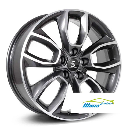 Диск литой 7*18 5*112 ET43 57,1 Premium Series КР001 Kodiaq GlossGrapfp в Луганске - 1