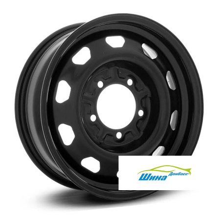 Диск штампованный 6,5*16 5*139,7 ET40 108,6 TREBL UAZ PATRIOT Black в Луганске - 1