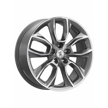 Диск литой 7*18 5*114,3 ET46 67,1 Premium Series КР001 (18_ASX) Diamond gloss graphite в Луганске - 1