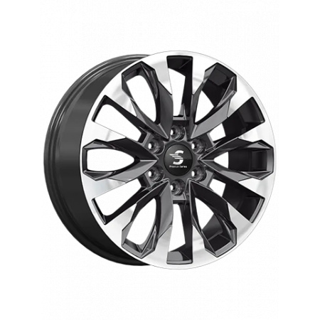 Диск литой 8*20 6*139,7 ET38 67,1 Premium Series КР007 (20_Pajero Sport) Diamond black gris в Луганске - 1