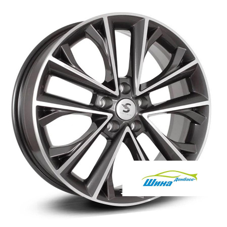 Диск литой 7*18 5*114,3 ET48,5 67,1 Premium Series КР012 Sportage QL GlossGrapfp в Луганске - 1