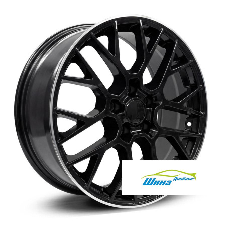 Диск литой 7*18 5*114,3 ET49 67,1 KHOMEN WHEELS 1818 BKL в Луганске - 1