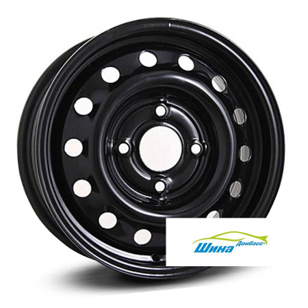 Диск штампованный 6*15 4*114,3 ET45 66,1 ТЗСК Nissan Almera Black в Луганске - 1