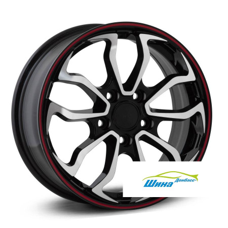 Диск литой 6,5*16 5*114,3 ET40 66,1 Legeartis Concept NS515 BKFRS в Луганске - 1